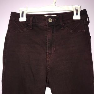 Girls maroon skinny jeans